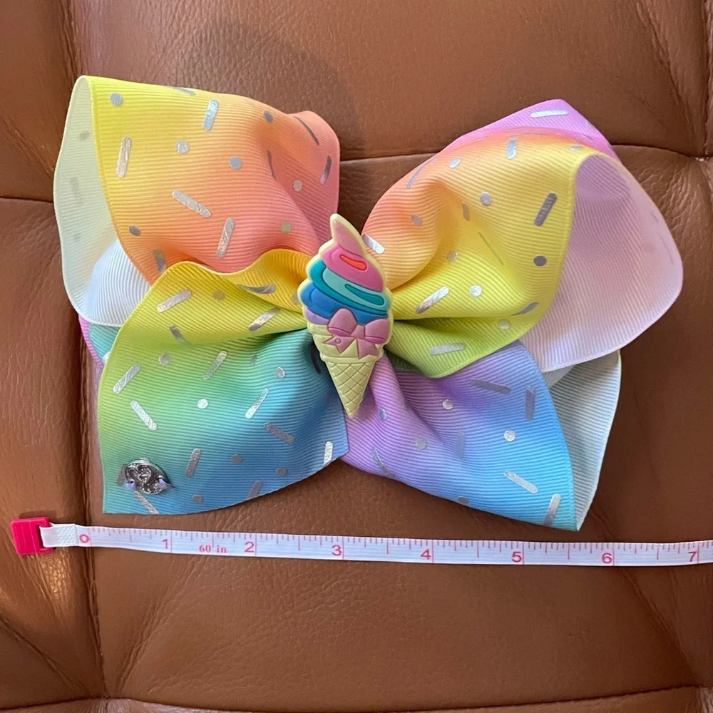 Rainbow Ice Cream Hair Bow for Kids. Never worn. Measurements in pictures. NWOT